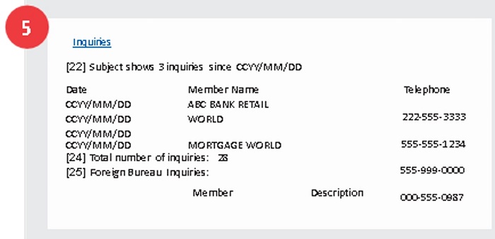 Equifax - Credit Inquiries